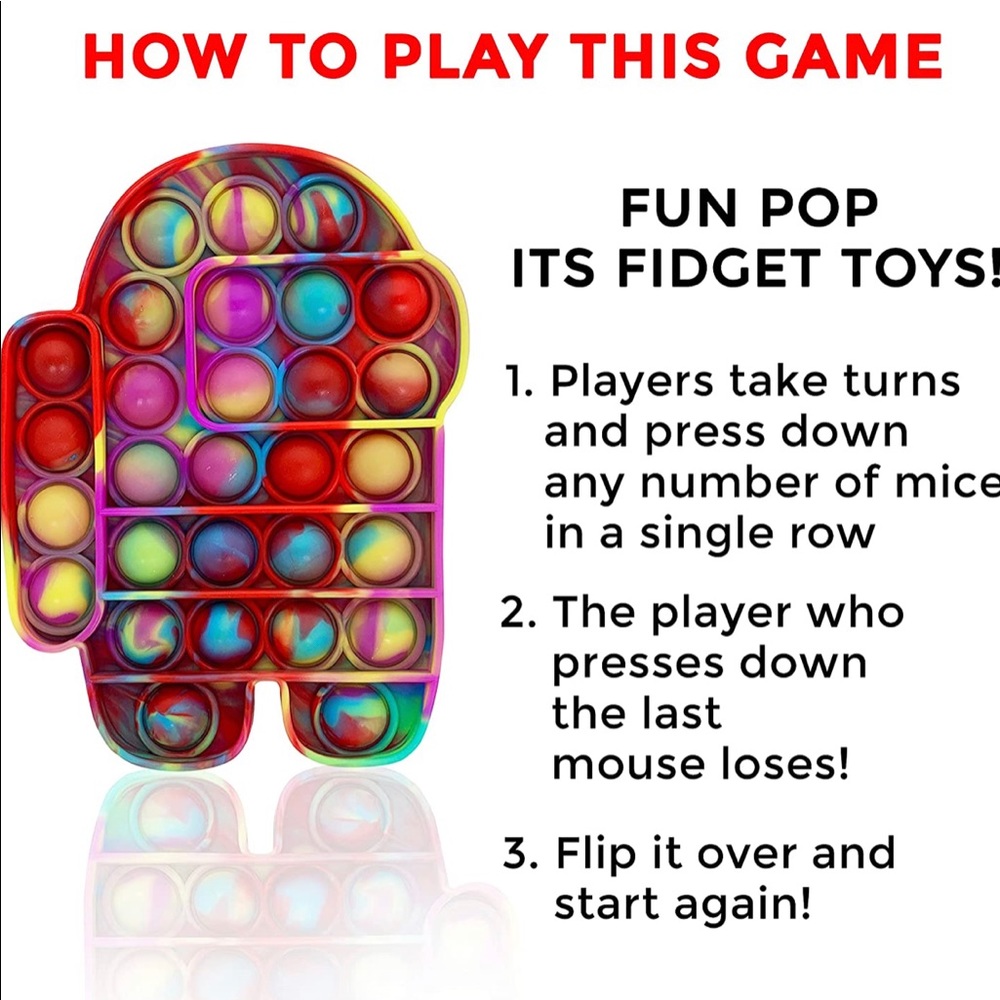 Bubble Fidget ToyPush Pop Poke Game 3 Pieces Tie - Picture 6 of 7